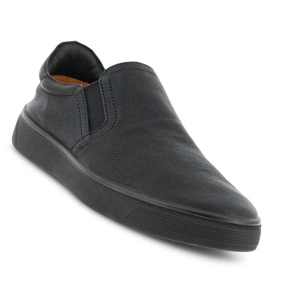 Férfi Ecco Utcai Tray Retro Slip-on Alkalmi Cipő Fekete | HU 499ILH